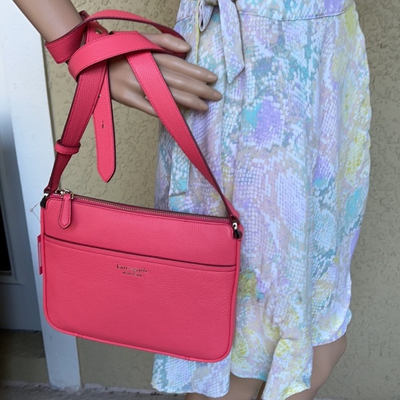 Kate Spade run around medium crossbody peachmelba - Picture 13 of 16